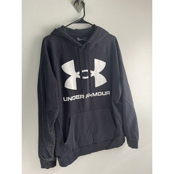 UNDER ARMOUR Men's Black Hoodie Size Large L Cold Gear Sweatshirt - Picture 4 of 8